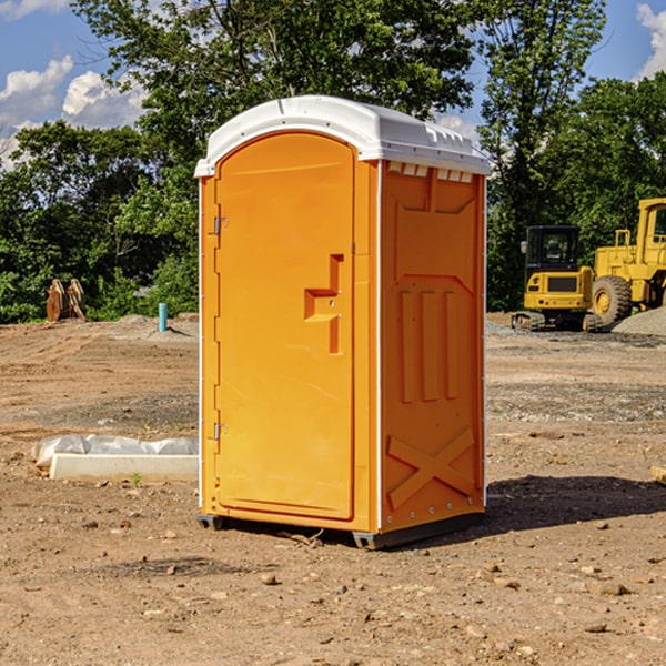 how often are the porta potties cleaned and serviced during a rental period in Nuevo